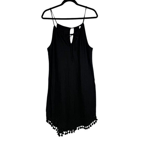 Antherpologie Michael Stars Black Tasseled Beach Cover Up Dress - Small - Picture 3 of 5